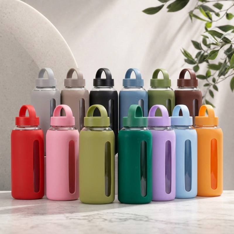 Glass Bottle with Silicone Sleeve